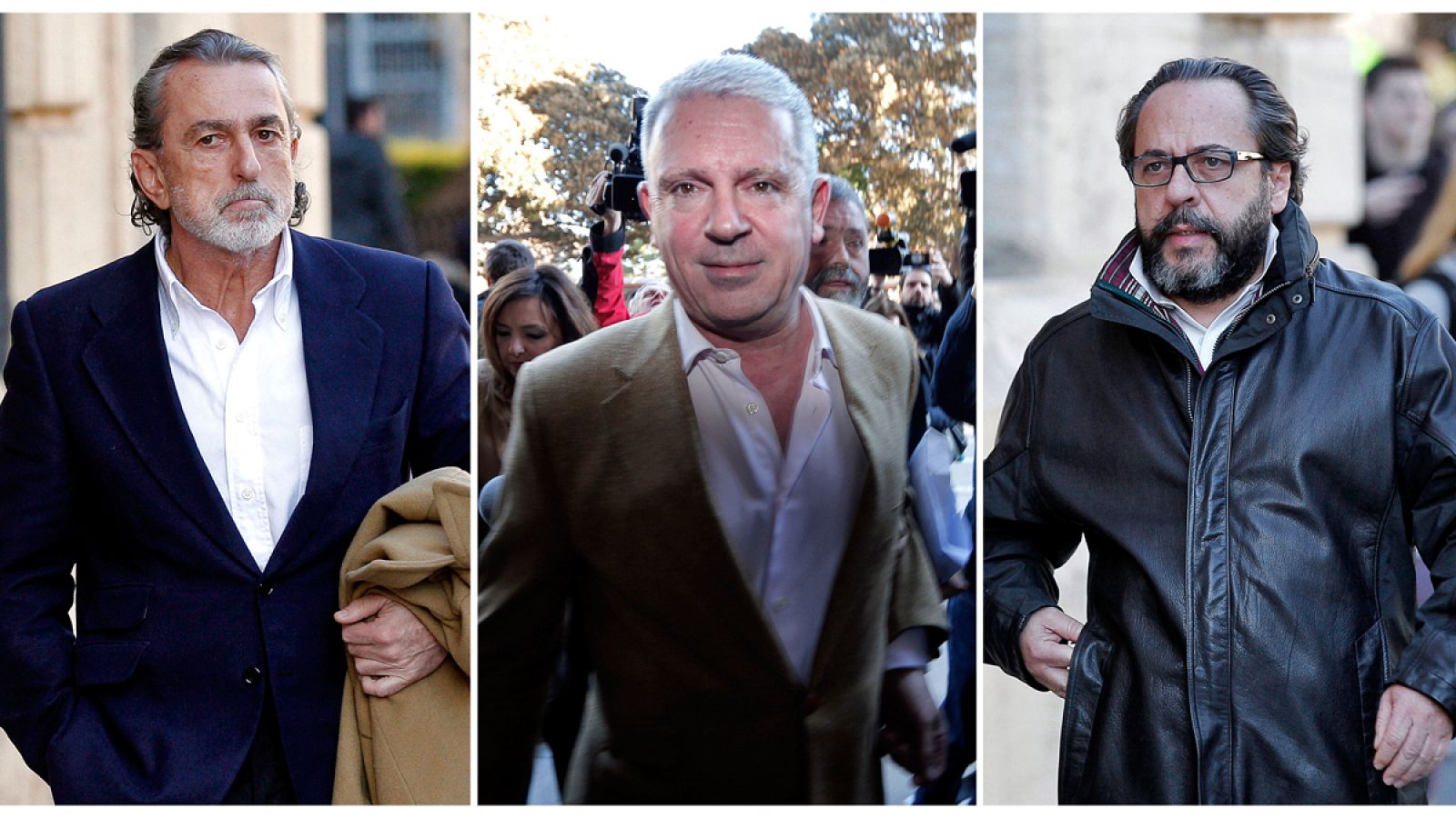 Los cabecillas de la trama Gürtel Francisco Correa, Pablo Crespo y Álvaro Pérez 'El Bigotes'