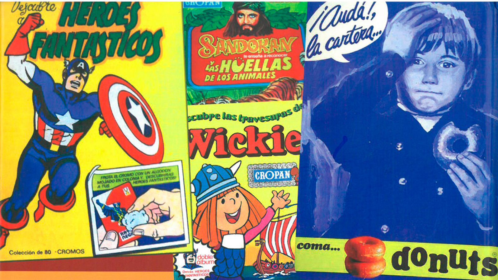 Portadas de álbumes y publicidad de cromos