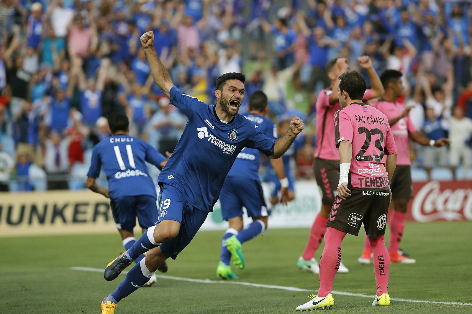 Molina celebra un gol del Getafe