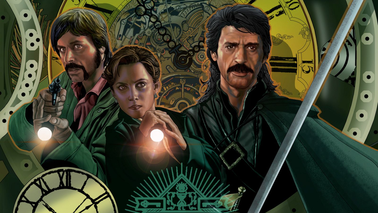 Fragmento del póster de Salvador Larroca para El Ministerio del Tiempo