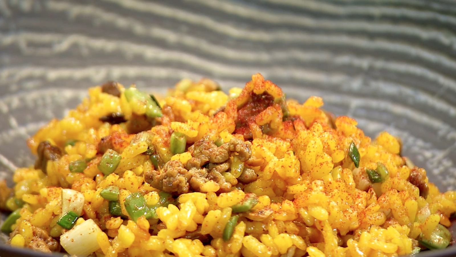 Arroz con pava negra y verduras de la vega baja