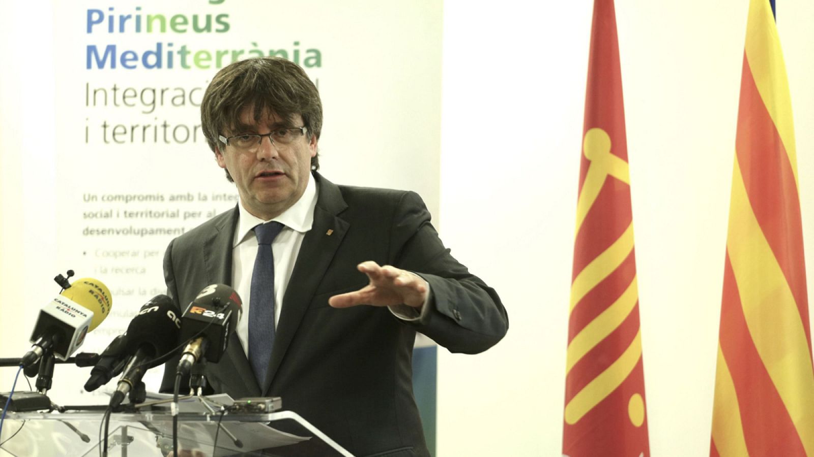 Fotografía facilitada por la Generalitat de Catalunya de su presidente, Carles Puigdemont