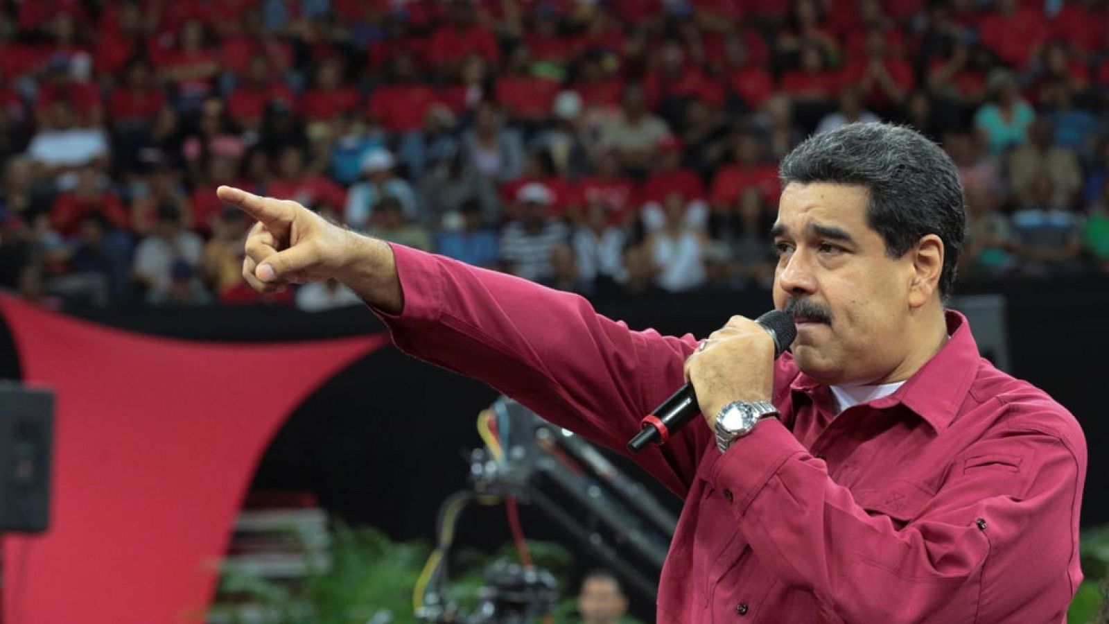 Nicolás Maduro habla durante un acto celebrado en Caracas este martes