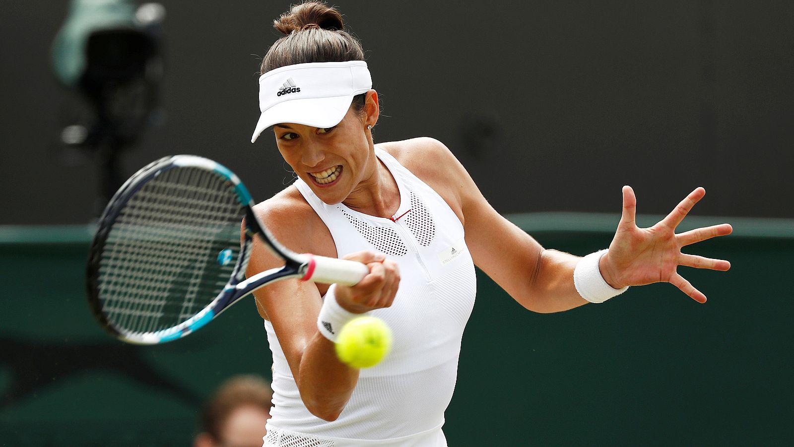 Garbiñe Muguruza, en su partido contra Sorana Cirstea