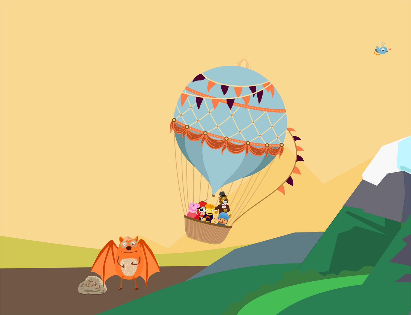 Otto se encontrará con conocidos personajes como Peppa Pig, Pocoyo, Willy Fog, David el Gnomo y Los Lunnis