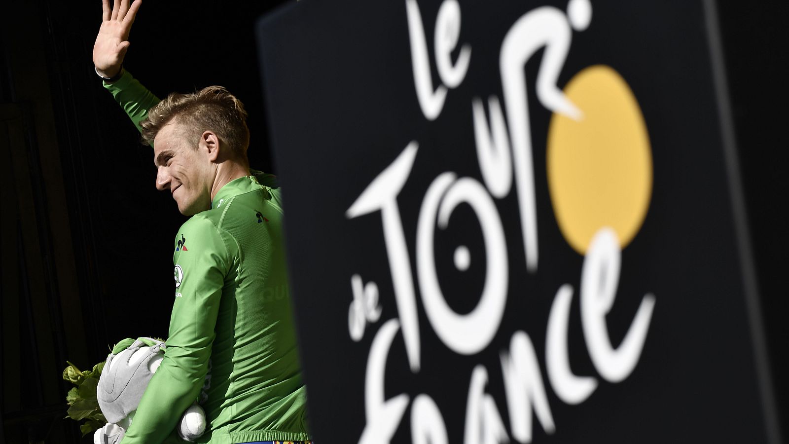 Marcel Kittel, en el podio del Tour