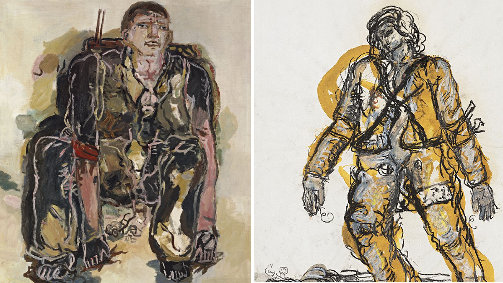 'El pintor moderno' (izq)-'Un Nuevo tipo' (dcha), dos de las obras de la serie 'Héroes'