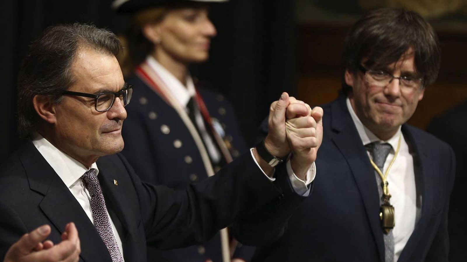 El expresidente y el presidente de Cataluña, Artur Mas y Carles Puigdemont