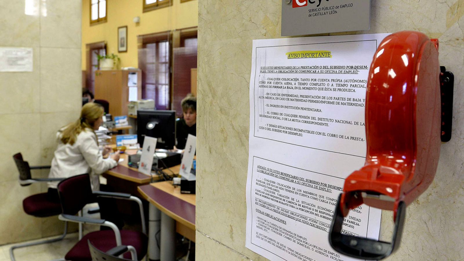 Una oficina de empleo de Valladolid en una imagen de archivo.