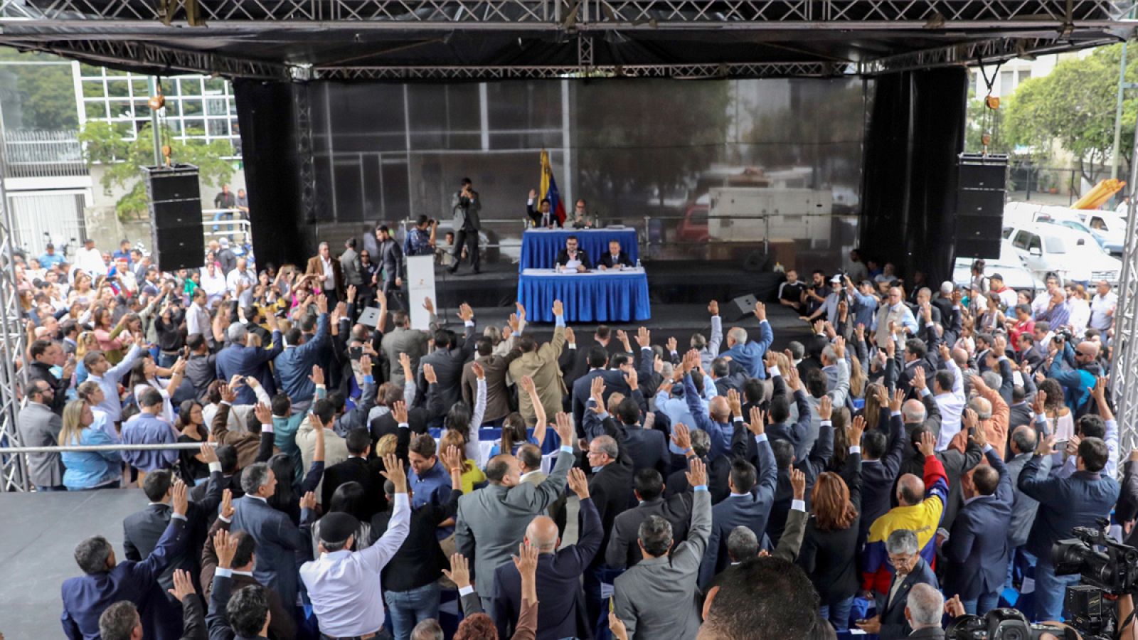 Vista del público que asiste a una sesión de la Asamblea Nacional de Venezuela en Caracas