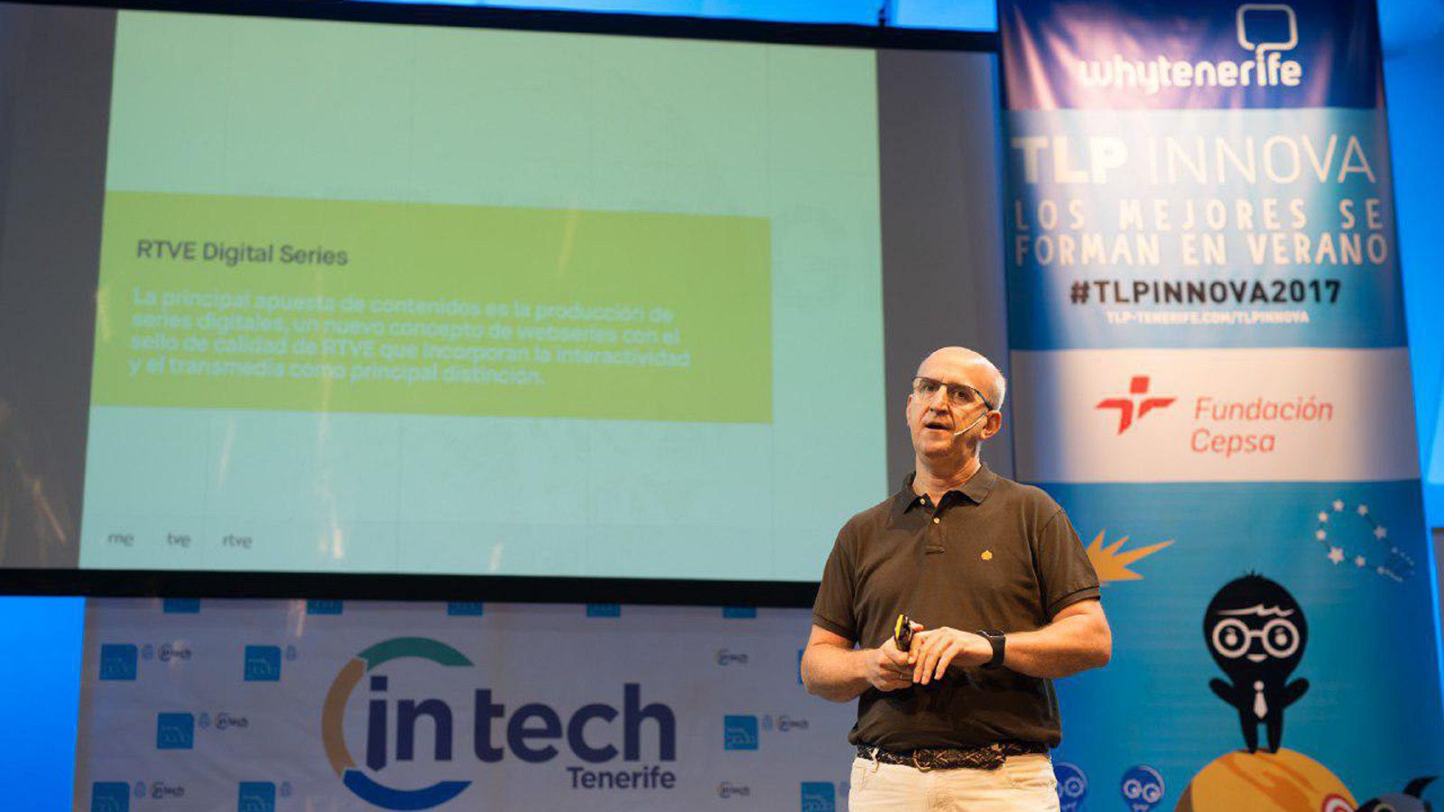 Alejandro Vega, director de RTVE Digital, durante su ponencia