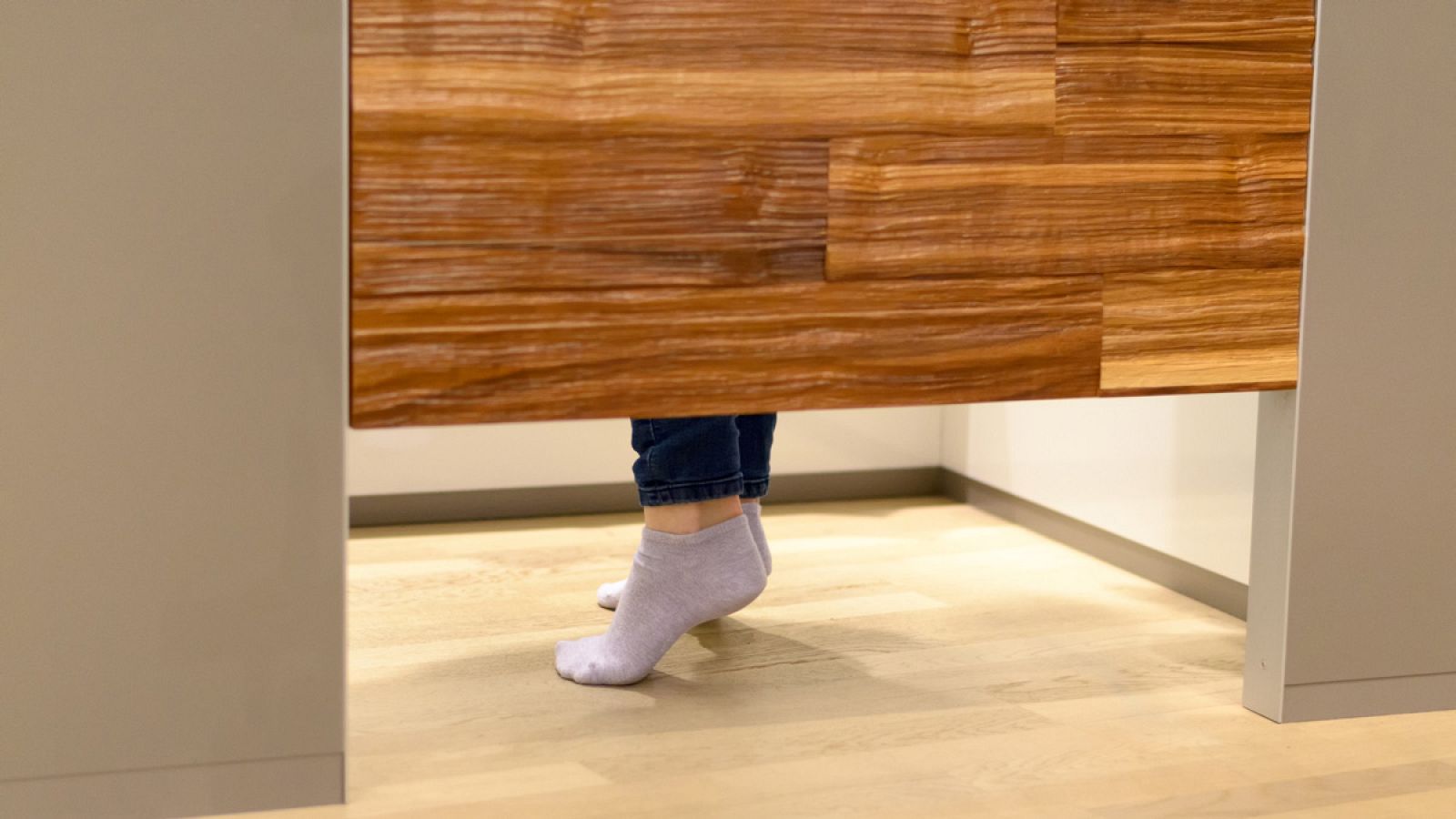 Un probador en un centro comercial