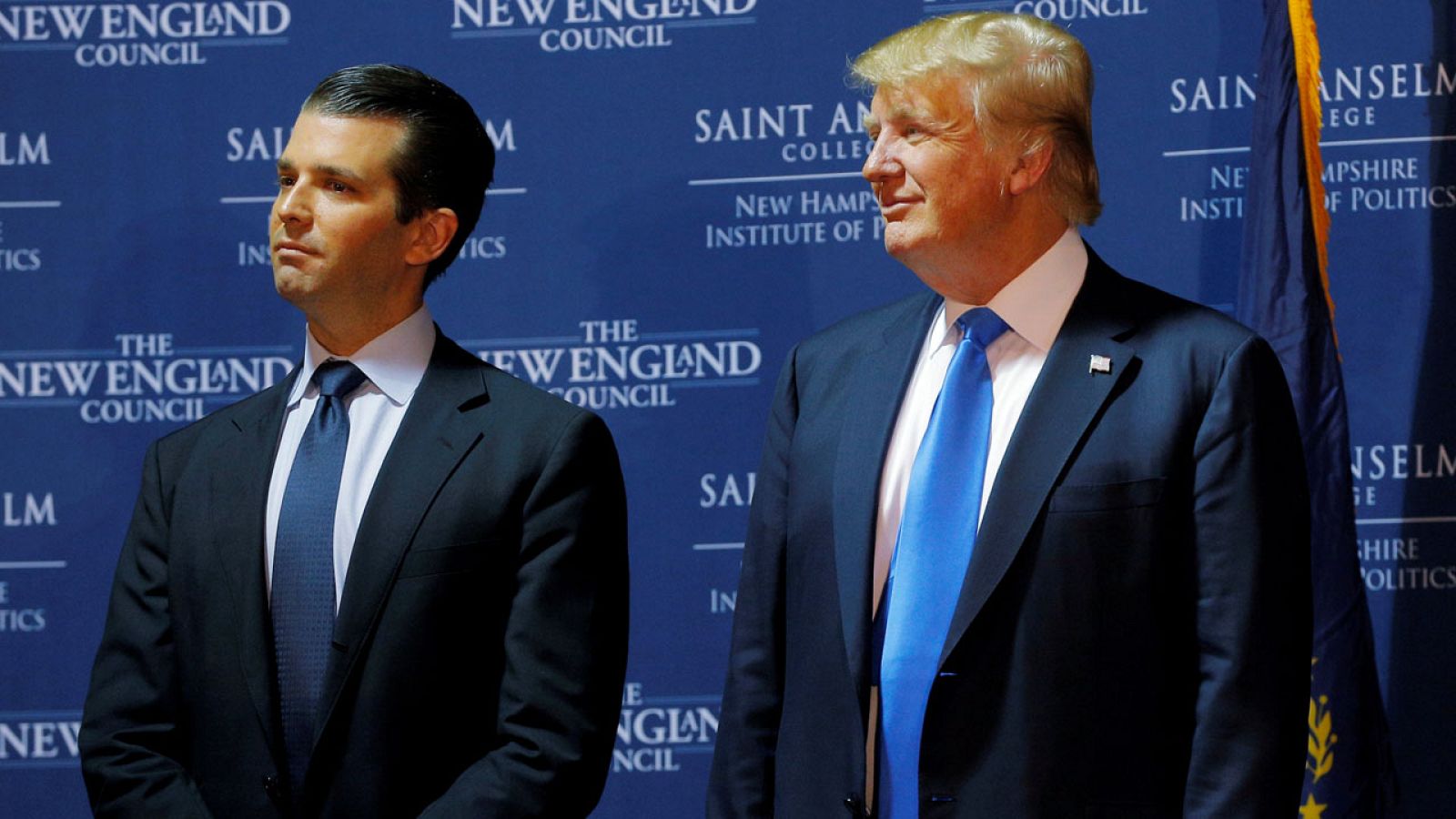 El presidente de EE.UU. Donald Trump y su hijo, Donald Trump Jr. en un foto de archivo