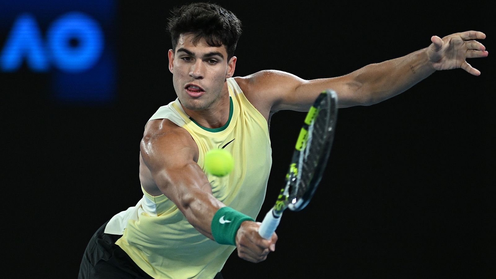 Carlos Alcaraz, en el Open de Australia