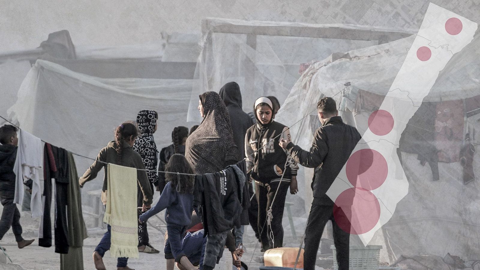 Datos y mapas de la guerra en Gaza