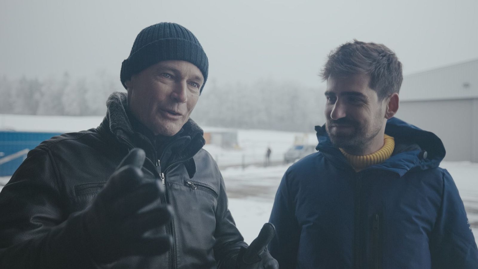 Bertrand Piccard junto a Javier Peña