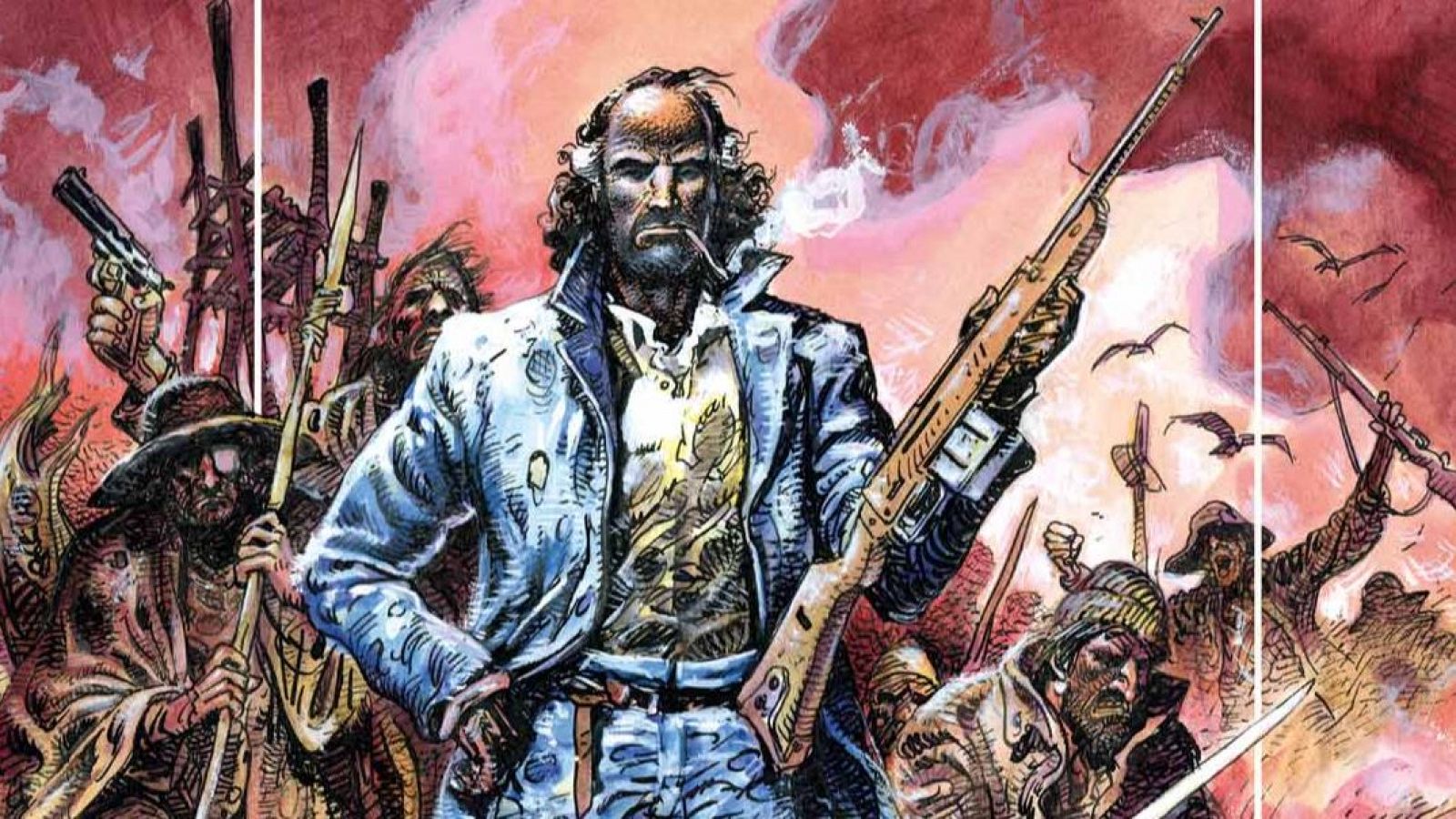 Detalle de la portada de 'Hombre'