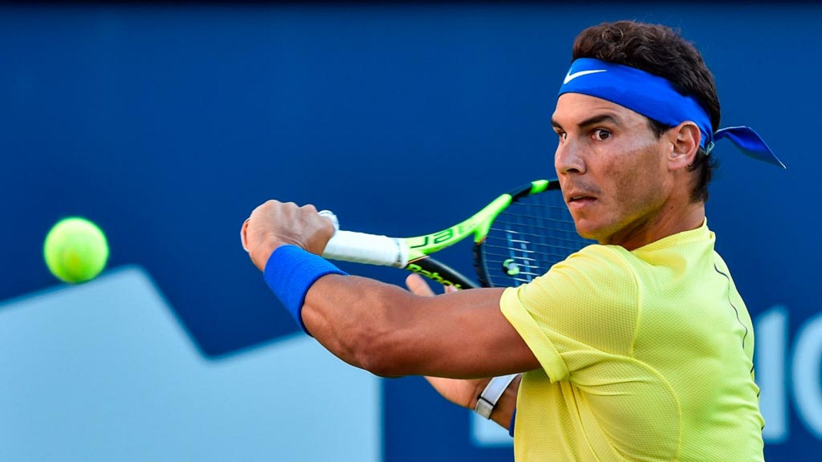 Rafa Nadal, durante el encuentro ante Coric