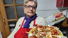 Receta de ensalada agridulce con naranja, huevo y lomos de atún