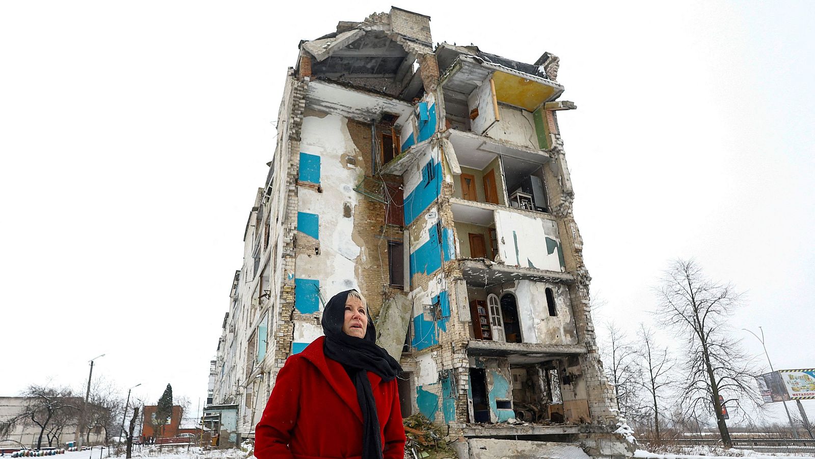 Un edificio dañado por la guerra en Borodianka, Ucrania