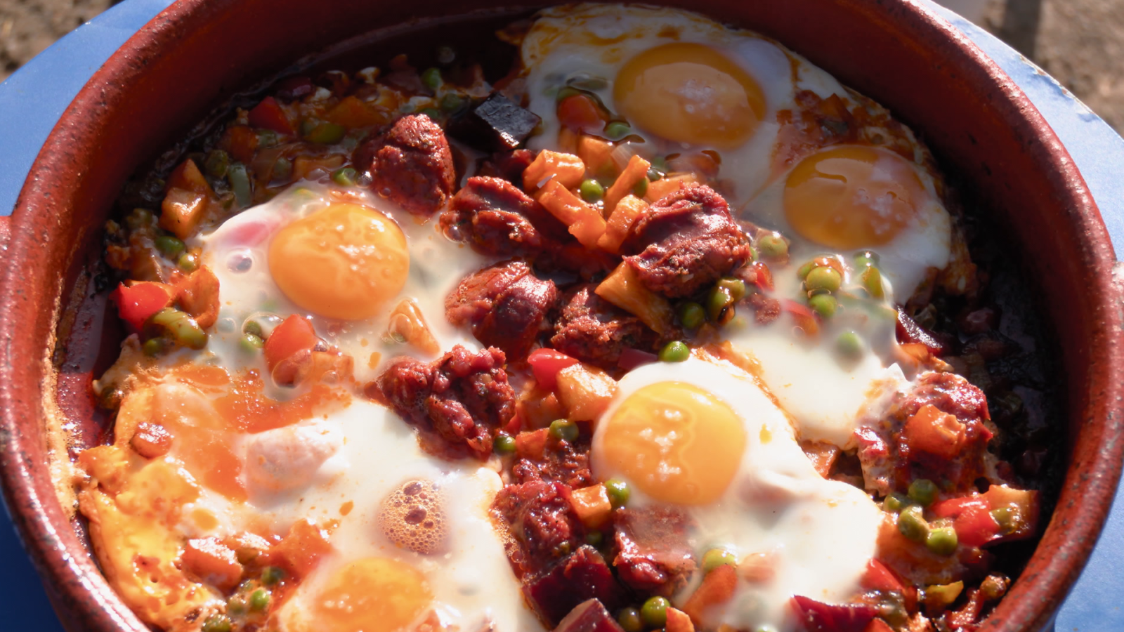 Receta de huevos a la flamenca