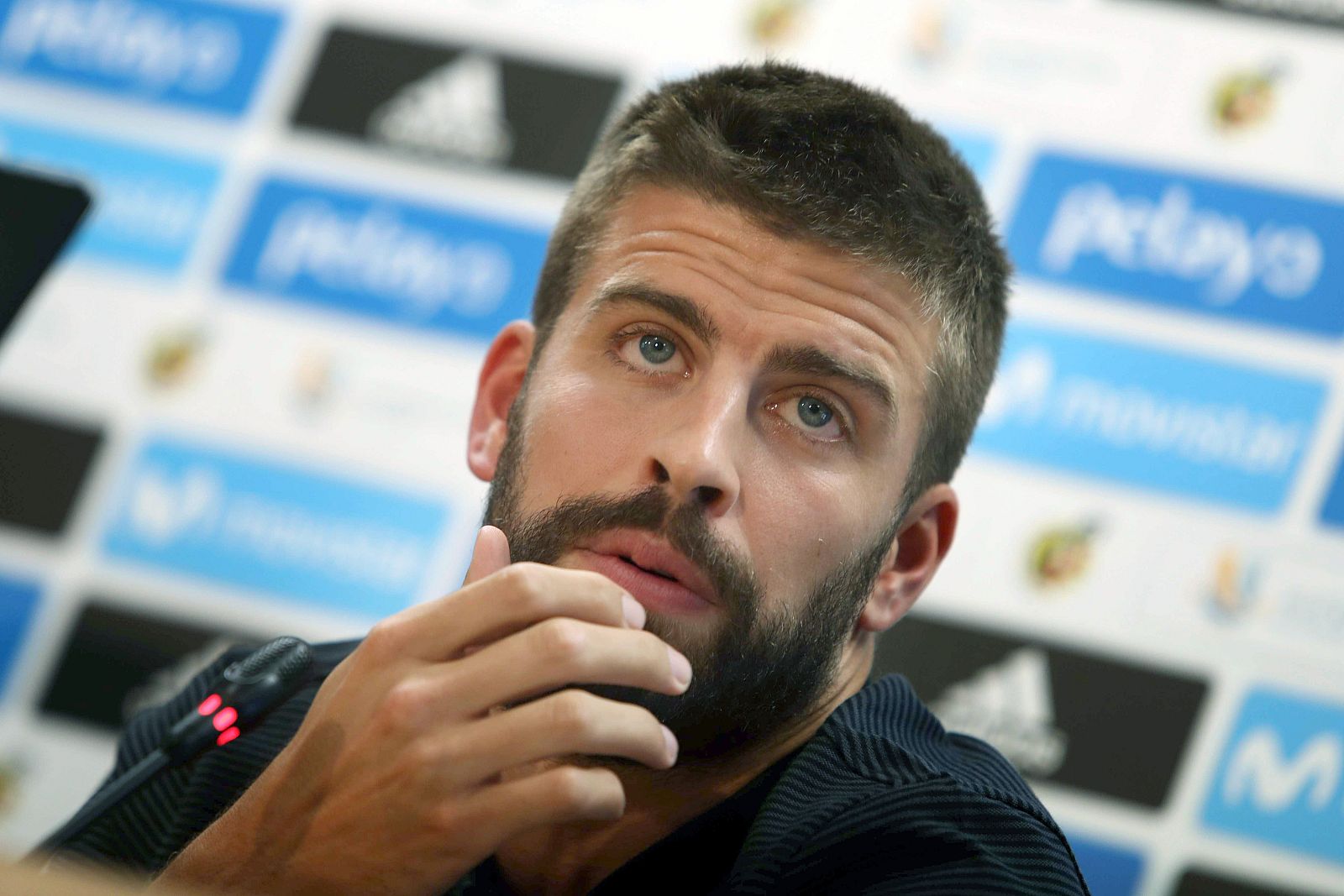 Piqué, en la rueda de prensa de este sábado