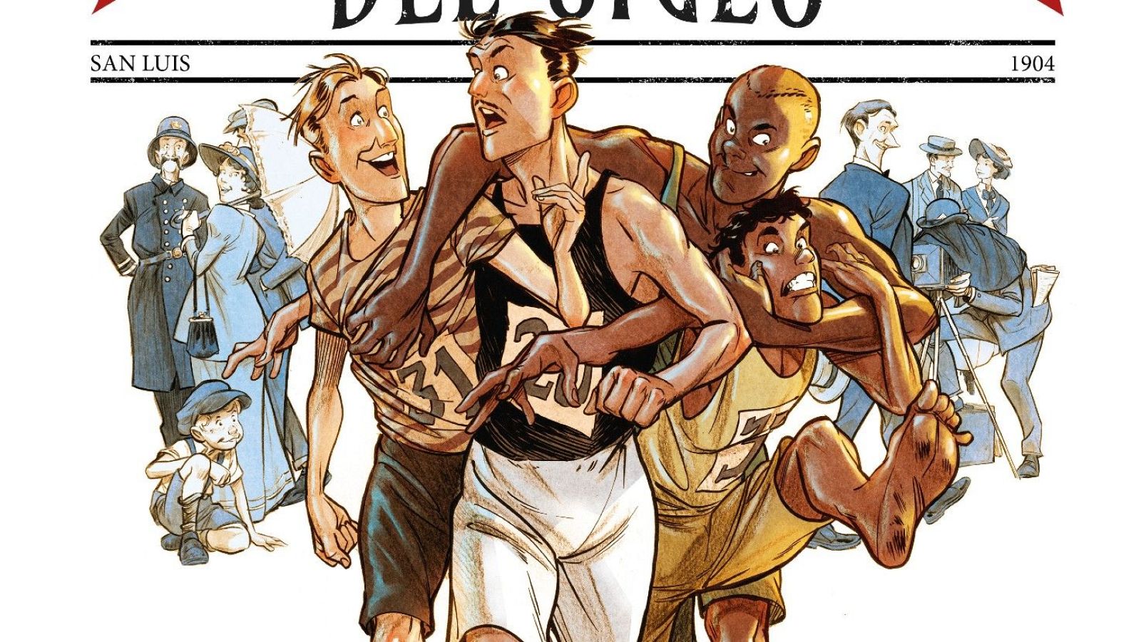 Detalle de la portada de 'La carrera del siglo'