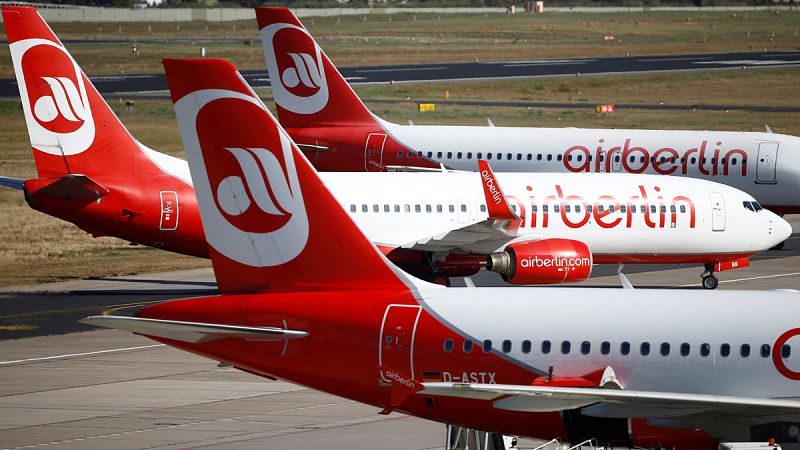 Air Berlin se declara insolvente y recibe un crédito del Gobierno alemán de 150 millones 