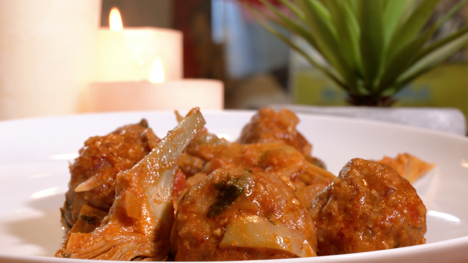 Receta de alcachofas con albóndigas