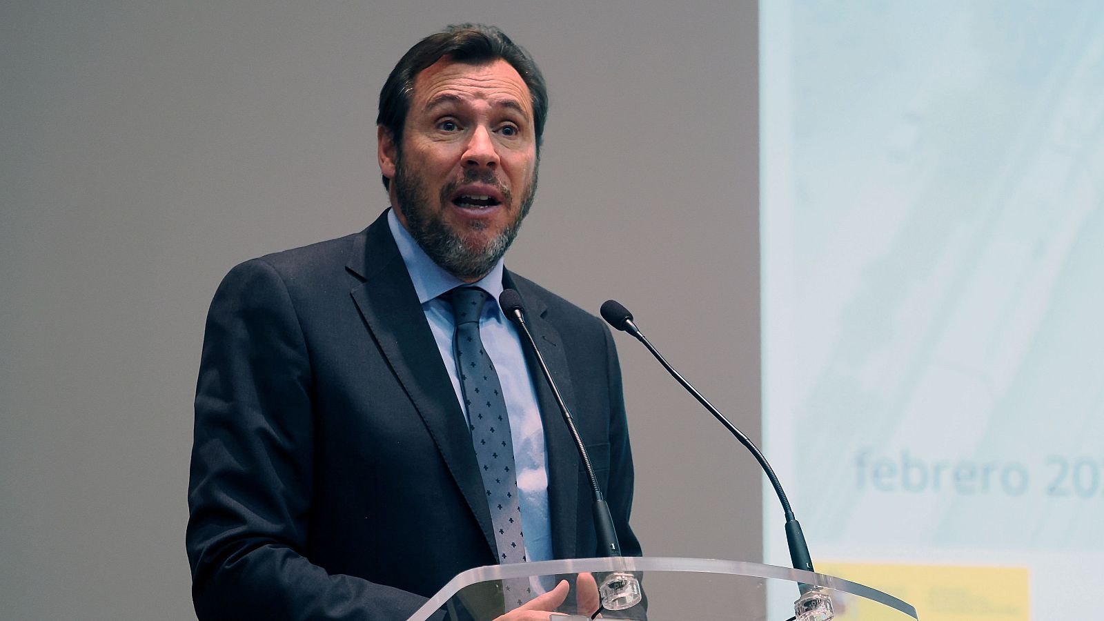 El ministro de Transportes y Movilidad Sostenible, Óscar Puente, preside el acto de presentación de las distintas opciones de integración del ferrocarril en Valladolid