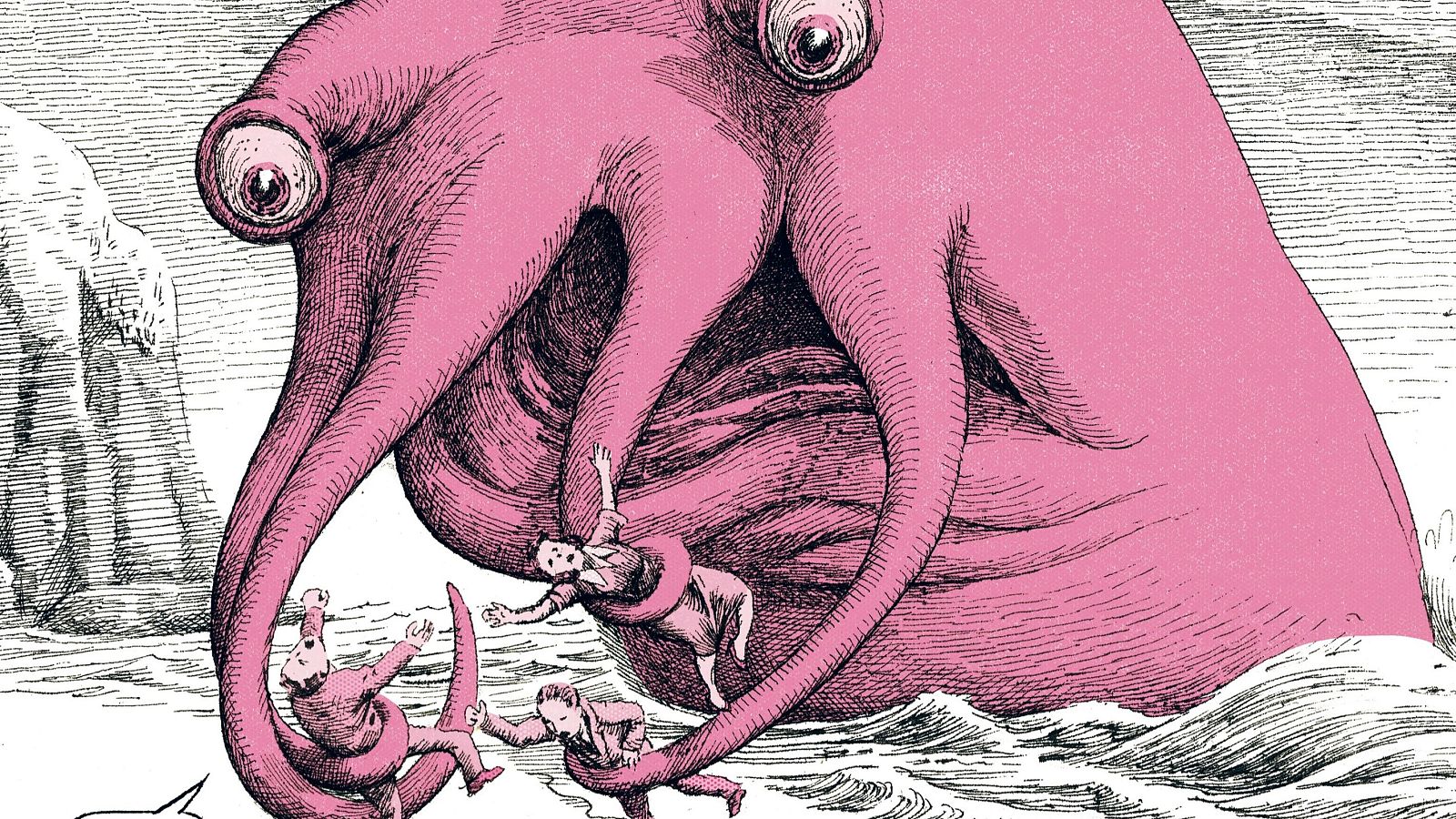 Detalle de una ilustración de 'Extraños'