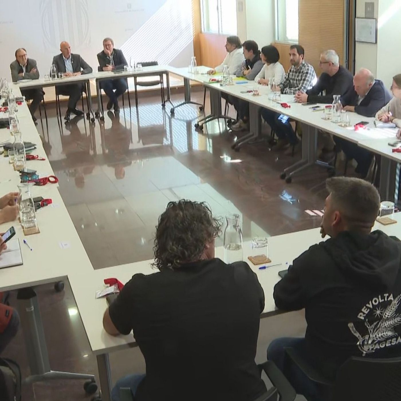 Reunió pagesos amb el conseller d'Acció Climàtica, David Mascort