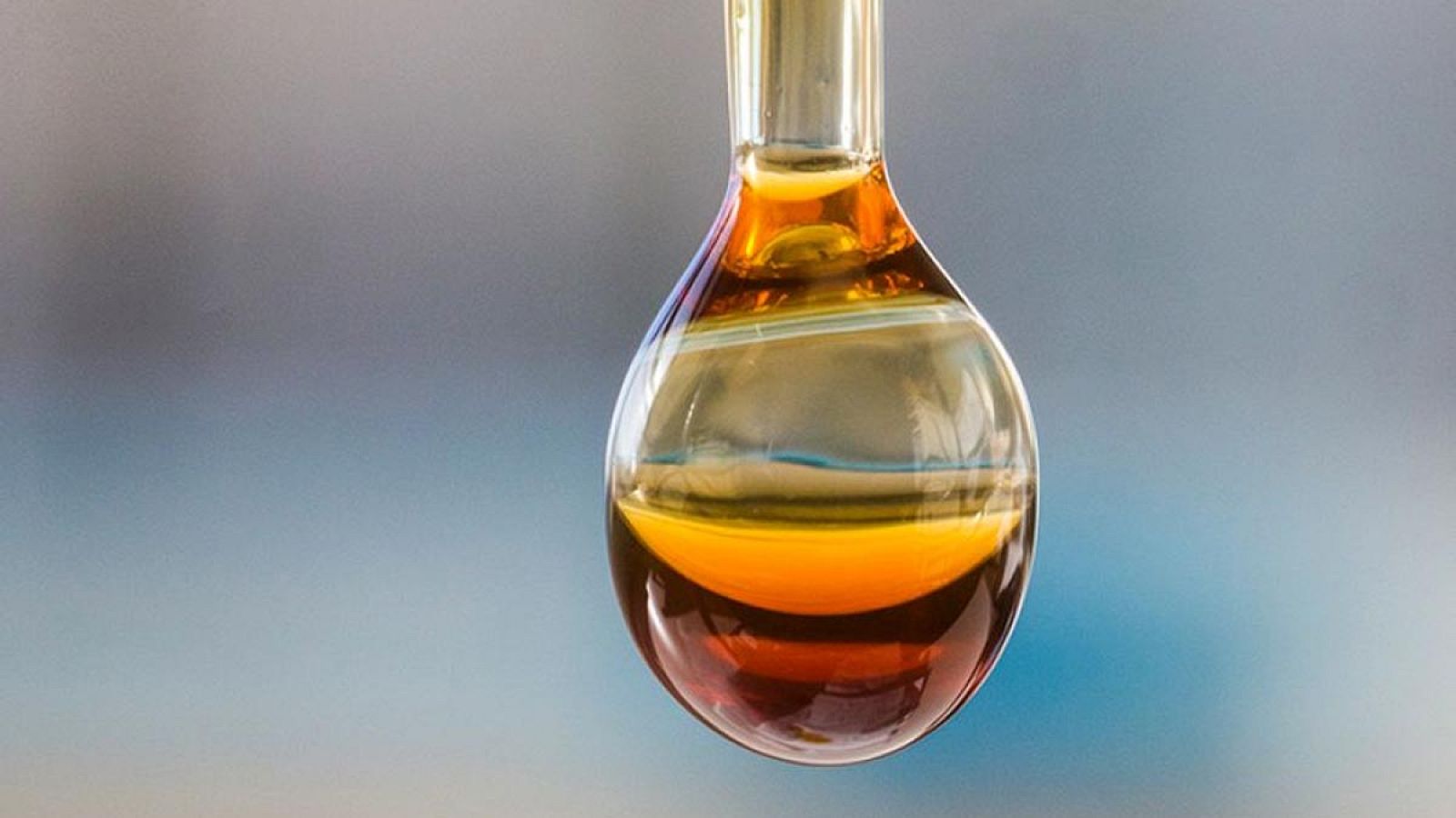 Muestra de aceite de las rocas sedimentarias antiguas estudiadas.