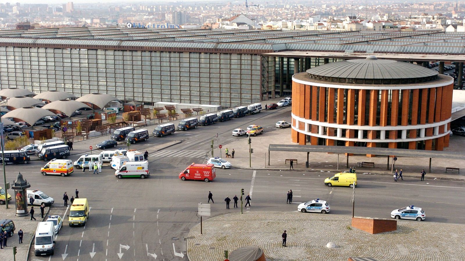 11M: Vista general de la estación de Atocha el 11 de marzo de 2004