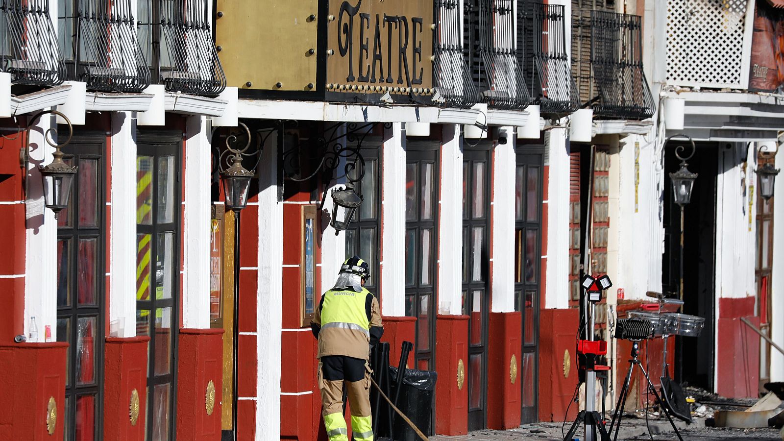 La discoteca Teatre después del incendio