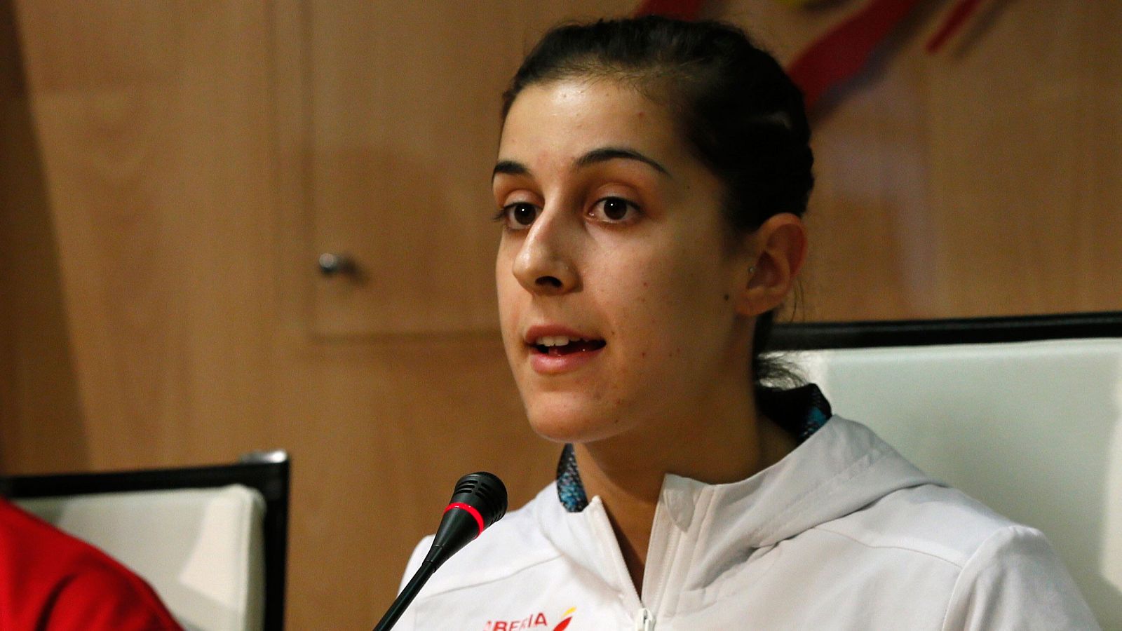 Carolina Marín, en rueda de prensa