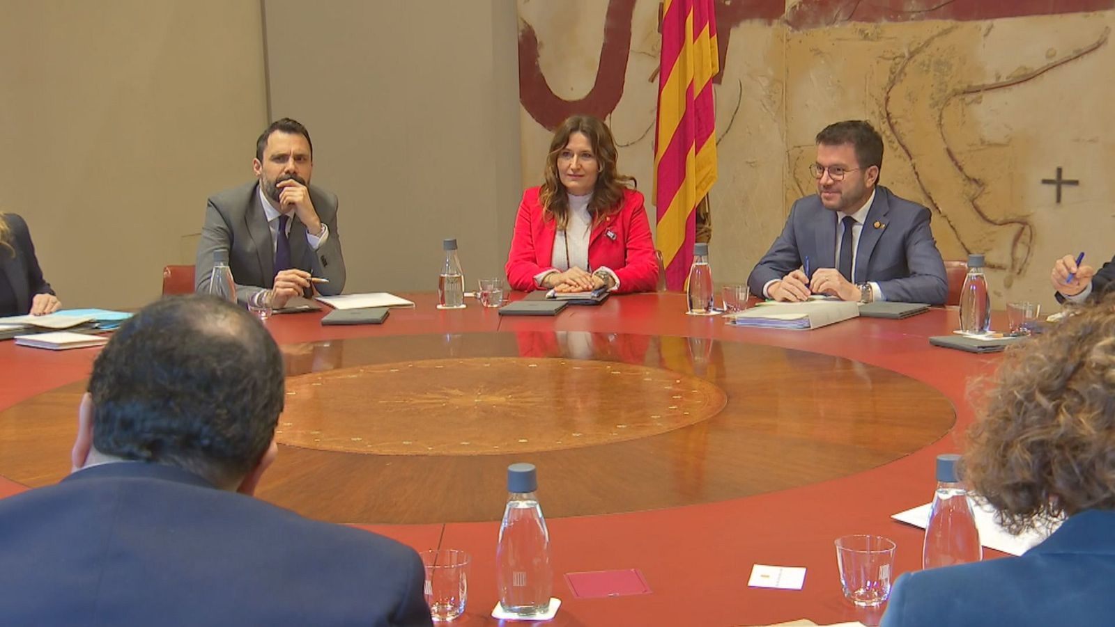 Reunió al Palau de la Generalitat per negociar amb els Comuns els pressupostos 2024
