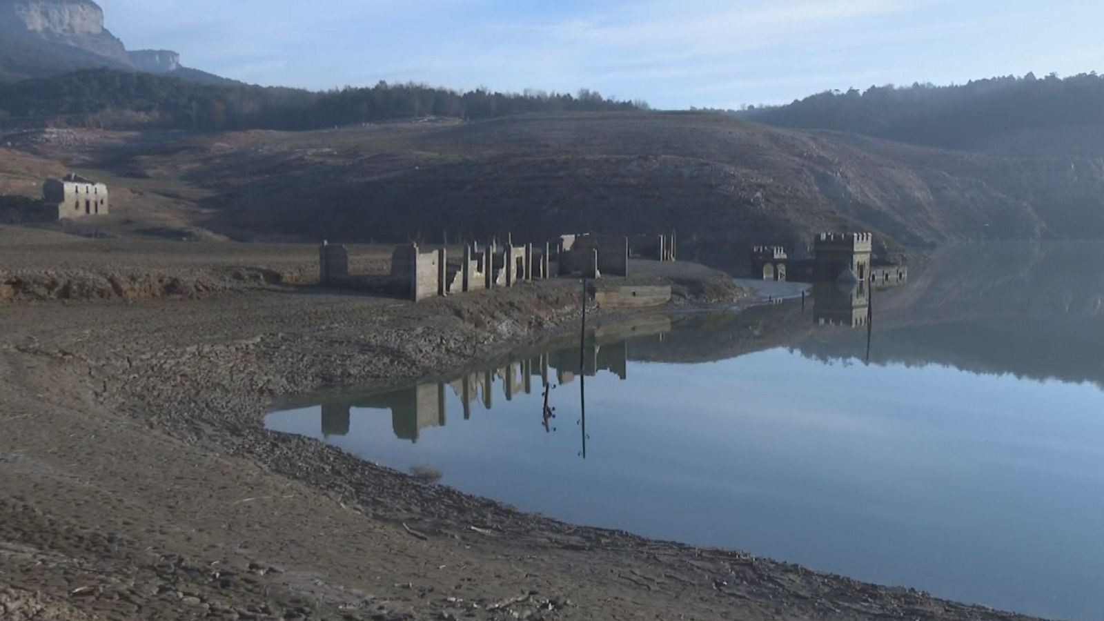 Reserves del Pantà de Sau a principis de febrer de 2024