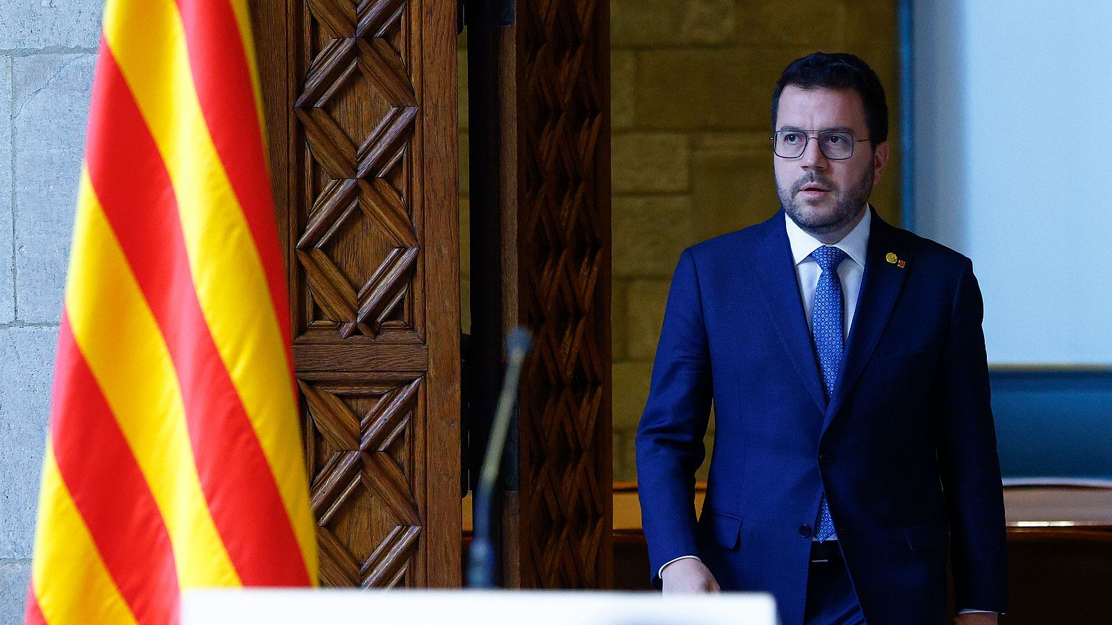 Actualidad política, 13 de marzo: el presidente de la Generalitat, Pere Aragonès, este miércoles en Barcelona