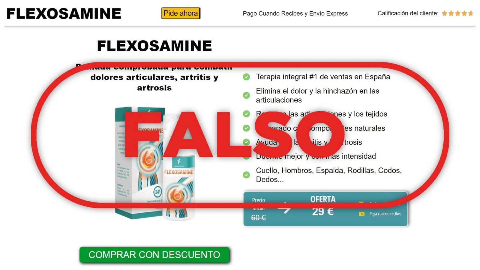 Esta pomada no cura las articulaciones ni combate la artritis