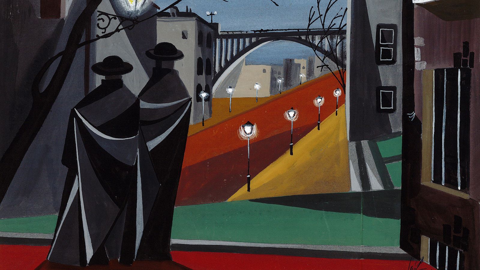 Detalle de 'El viaducto', de José Francisco Aguirre Pérez (1958)