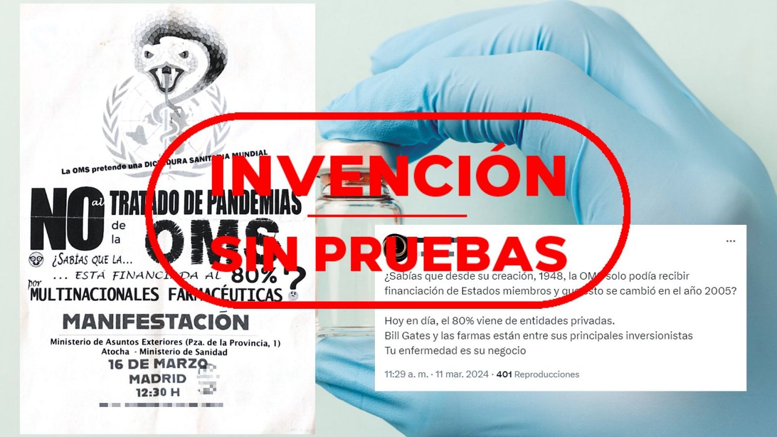 No hay pruebas que demuestren que la OMS esté financiada al 80% por farmacéuticas