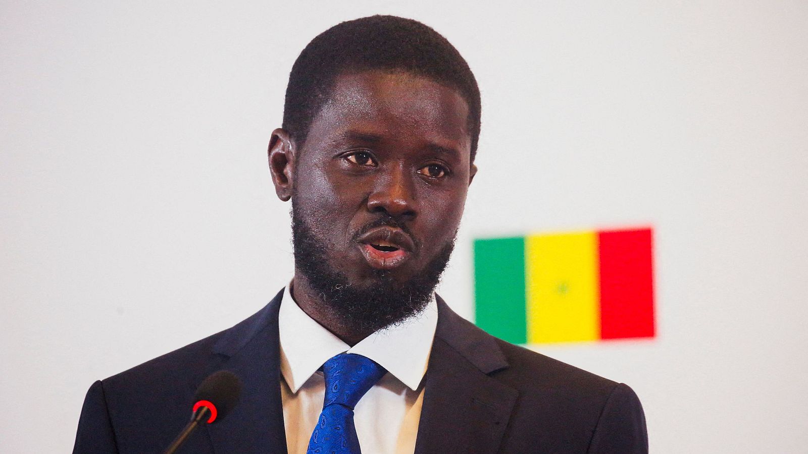El presidente electo de Senegal, Bassirou Diomaye Faye, durante una rueda de prensa en Dakar