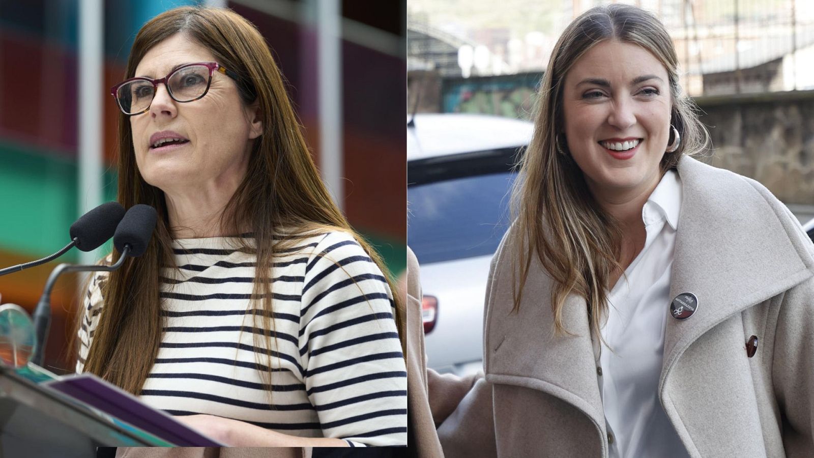 Miren Gorrotxategi (Podemos) y Alba García (Sumar)