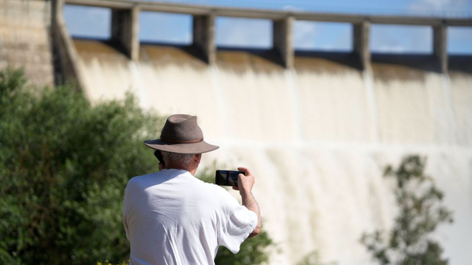 Embalse del Gergal a 1 de abril de 2024, en Sevilla