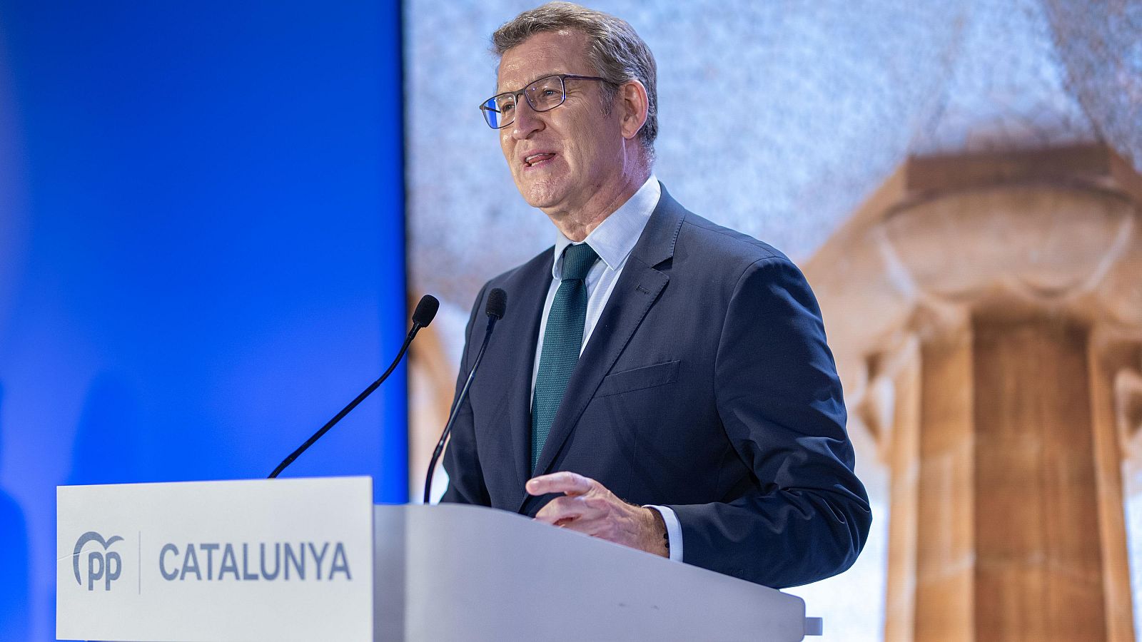 Feijóo en un mitin del PP. (EP)