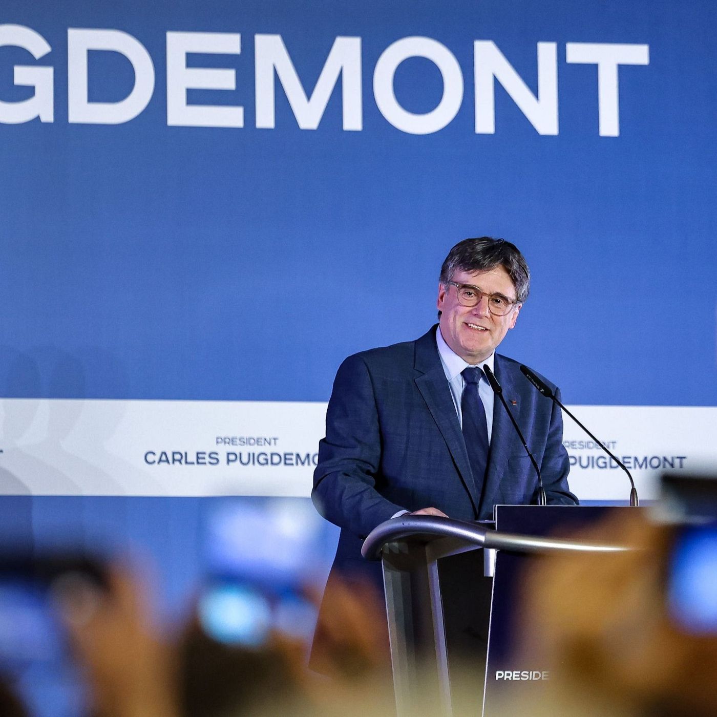 Carles Puigdemont presenta a Elna la seva candidatura oficial per Junts per Catalunya pel proper 12 de Maig.