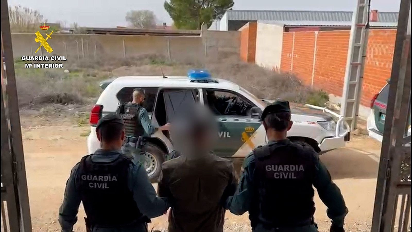 Momento de la detención de los tres presuntos hombres de red de captación