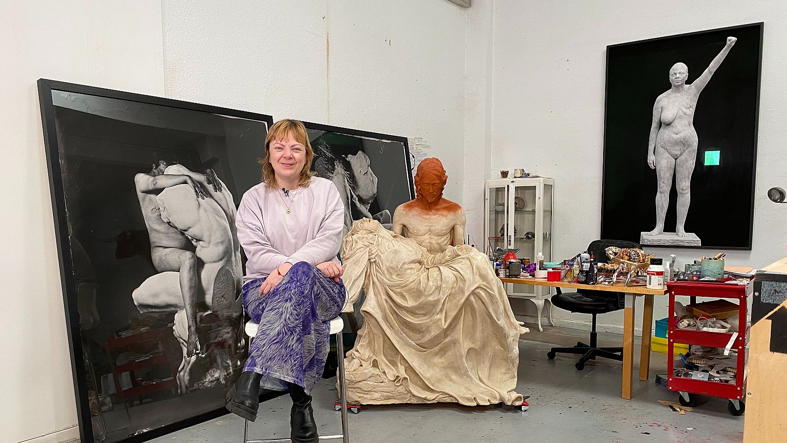 Marina Vargas, en su taller