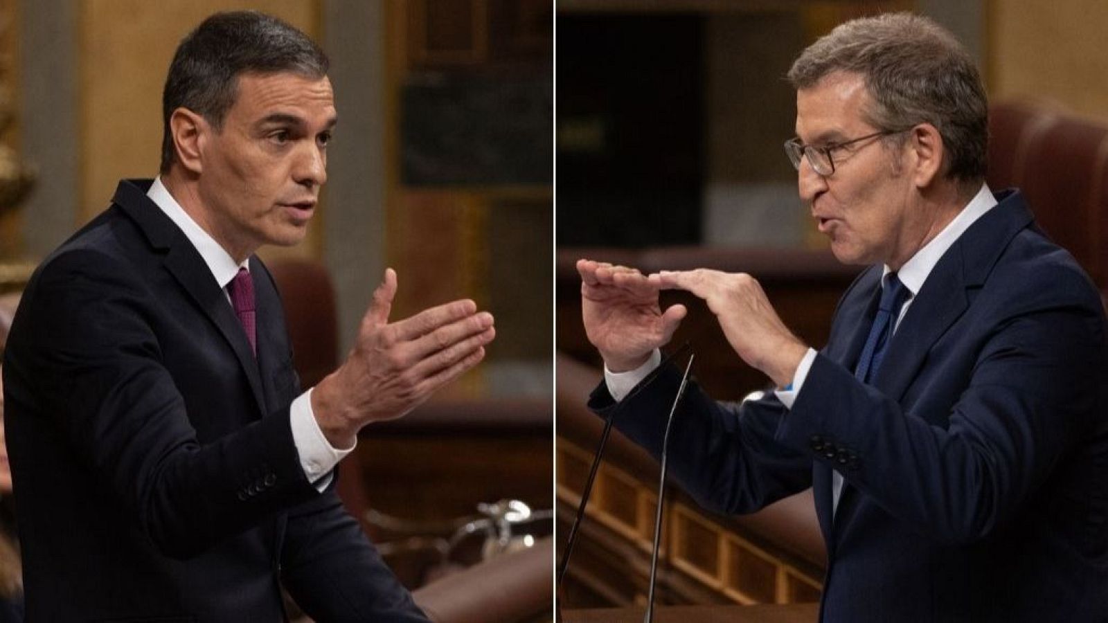 Pedro Sánchez y Alberto Núñez Feijóo